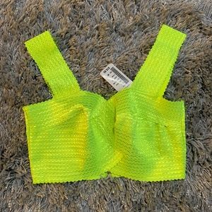Women’s Neon Yellow Crop top